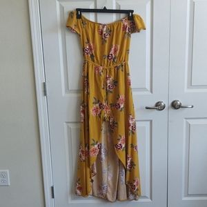 Yellow floral romper